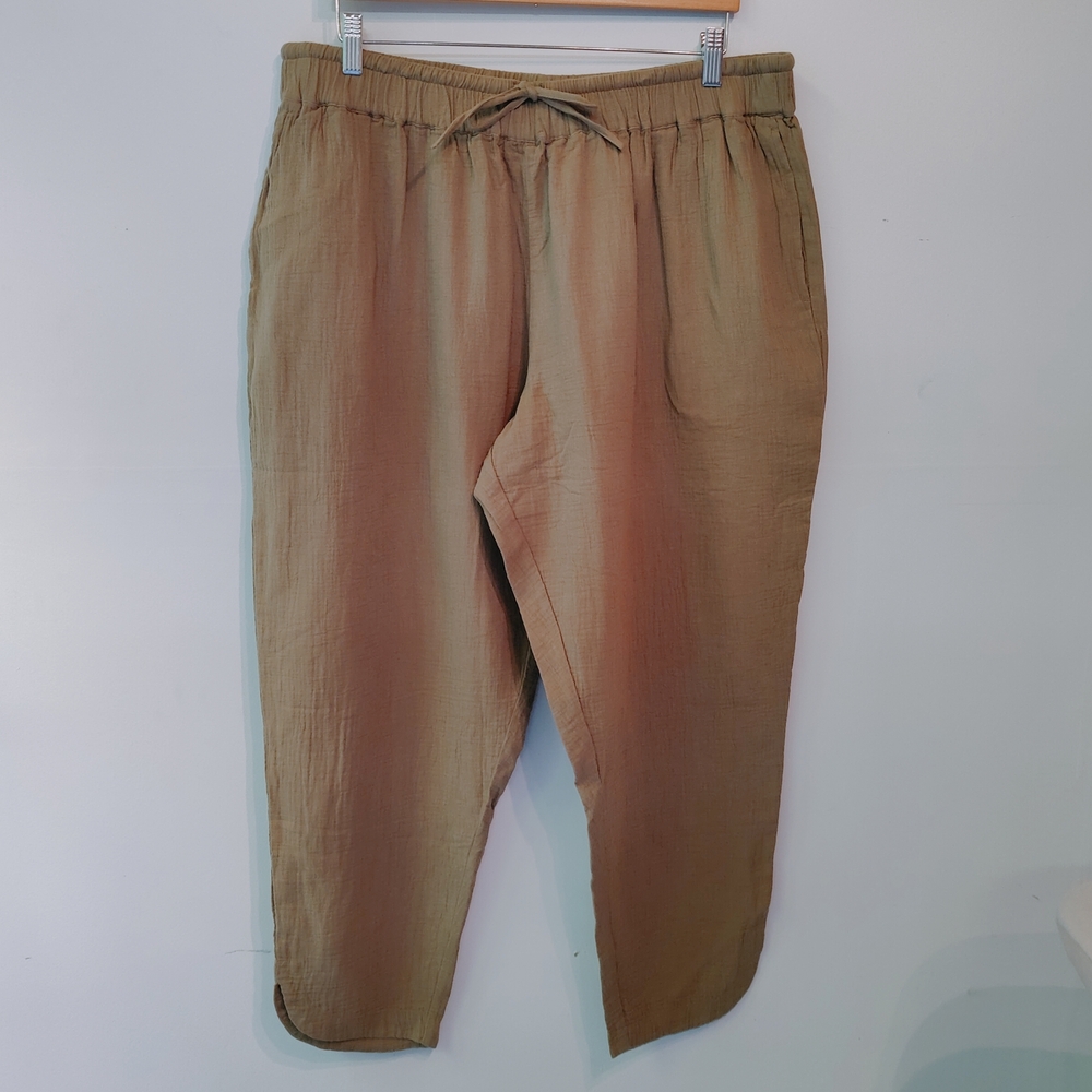 NWOT Pact Khaki Green Coastal Gauze XL
